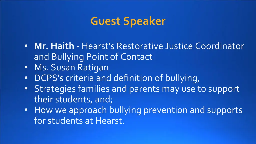guest speaker