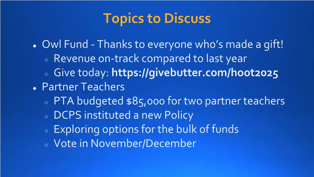 topics to discuss