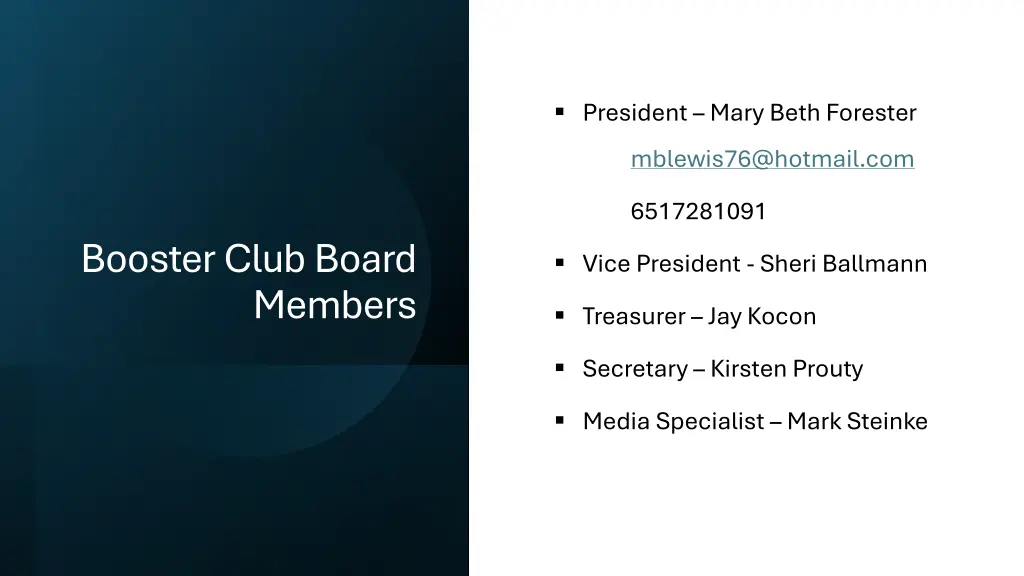 president mary beth forester
