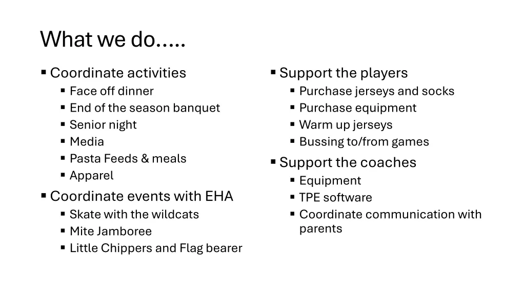 what we do