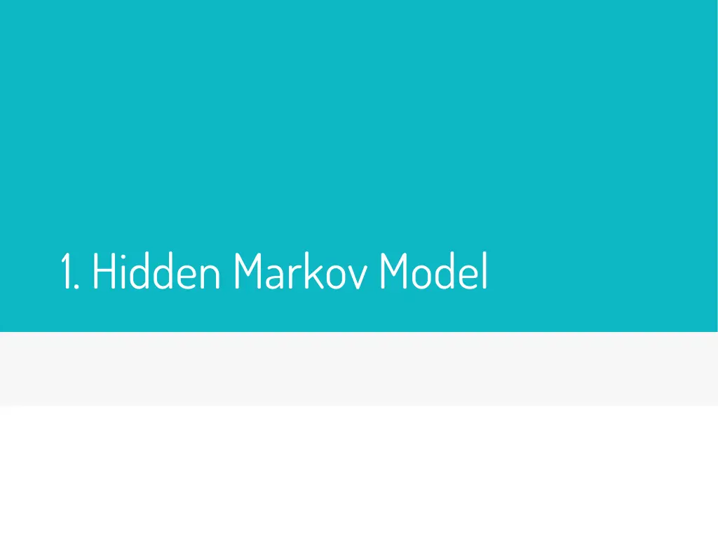 1 hidden markov model