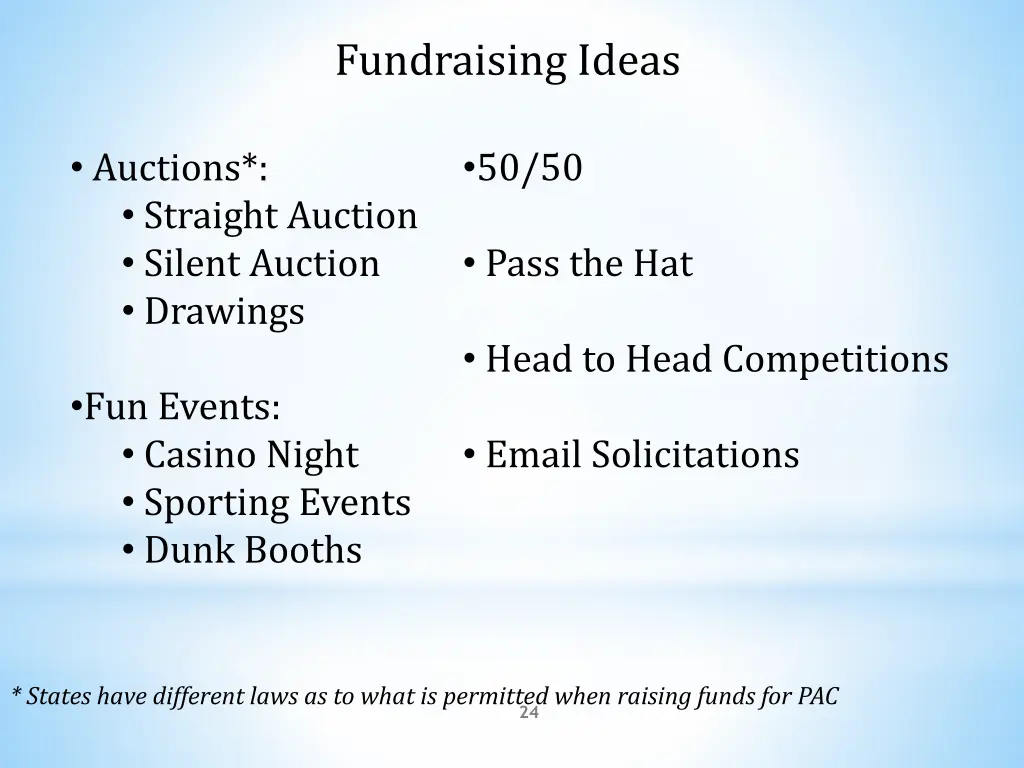 fundraising ideas
