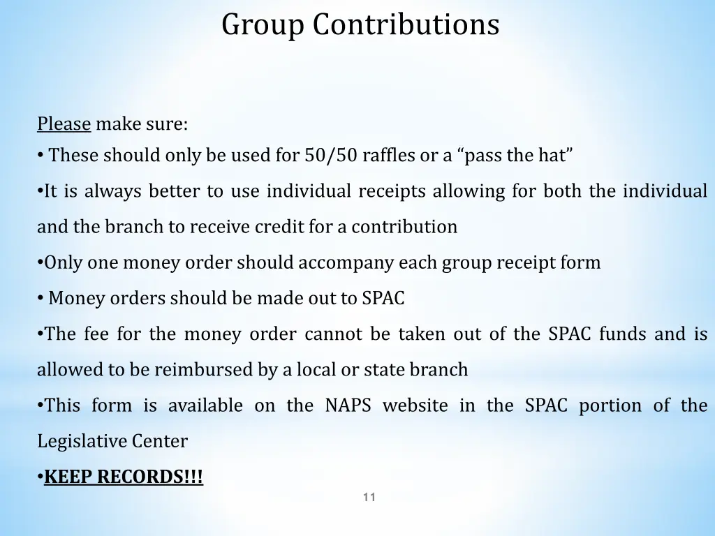 group contributions