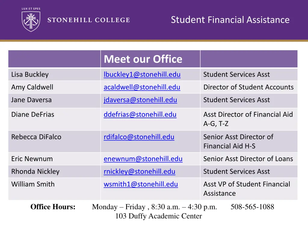 student financial assistance