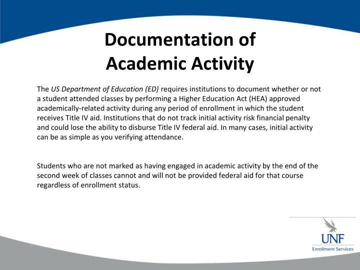 documentation of academic activity