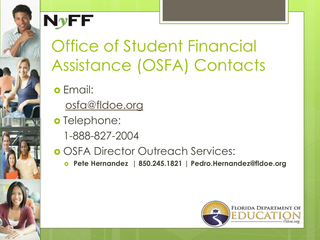 office of student financial assistance osfa
