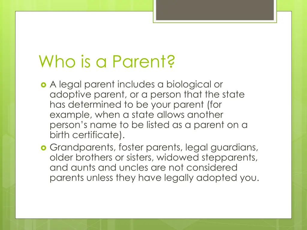 who is a parent