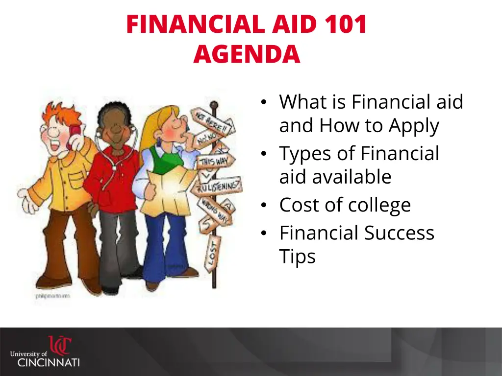 financial aid 101 agenda