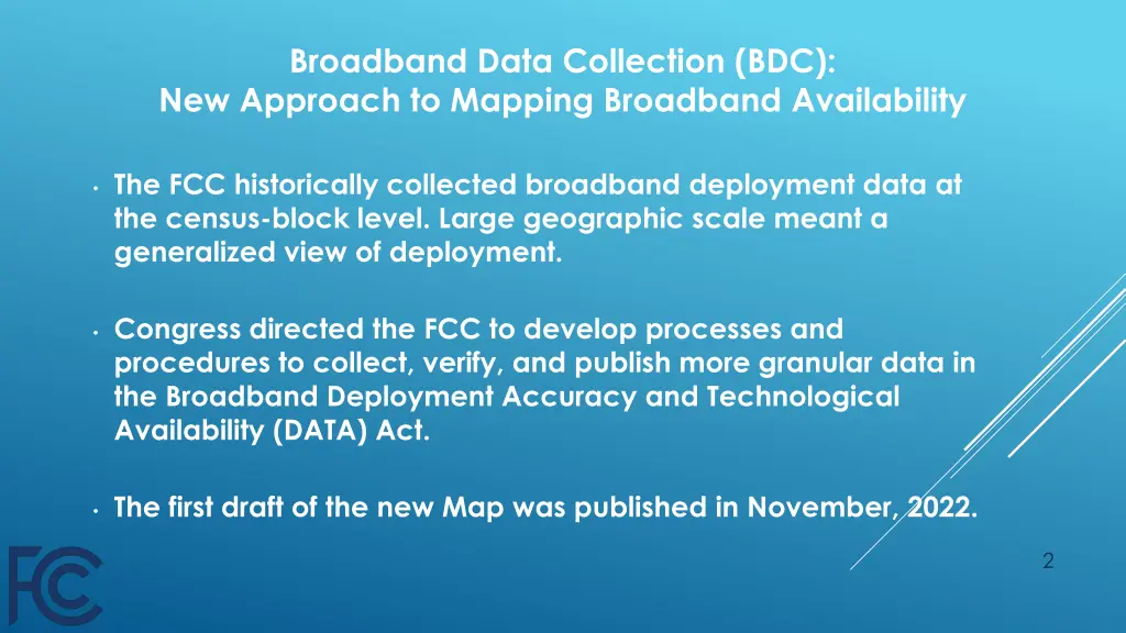 broadband data collection bdc new approach
