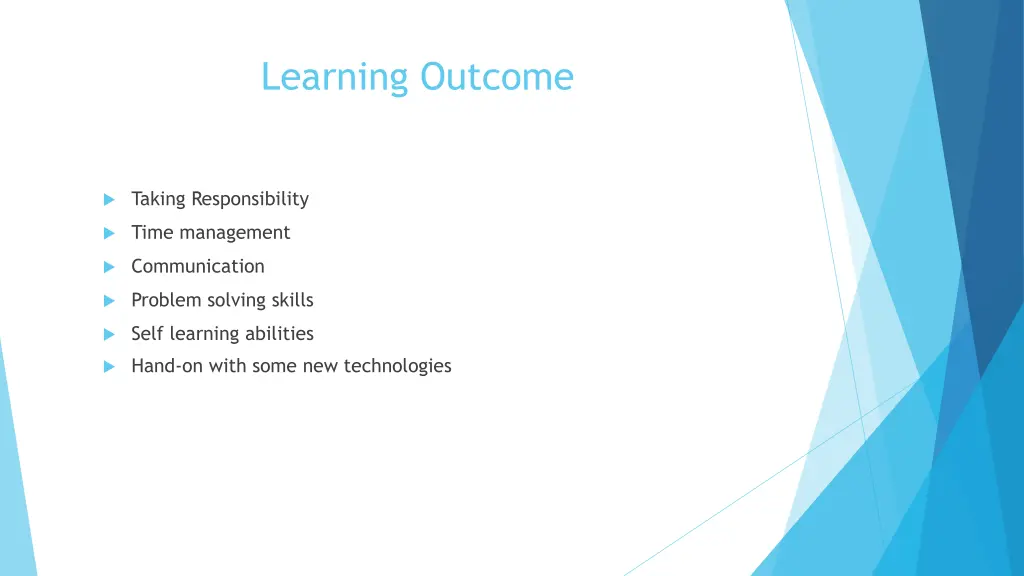 learning outcome