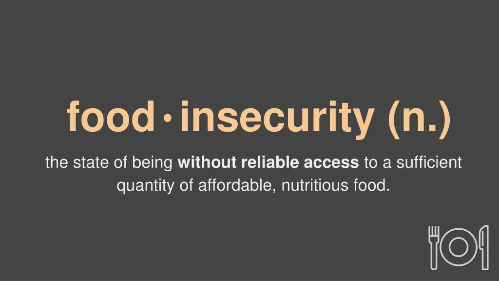 food insecurity n