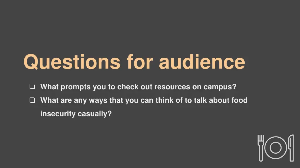 questions for audience
