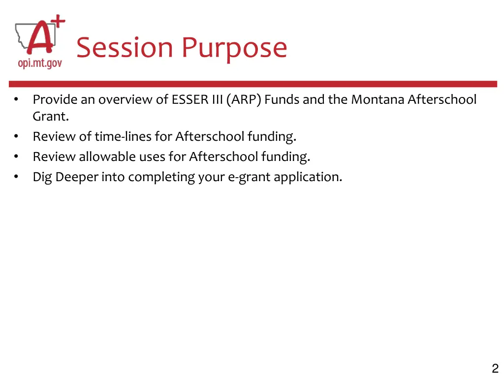 session purpose