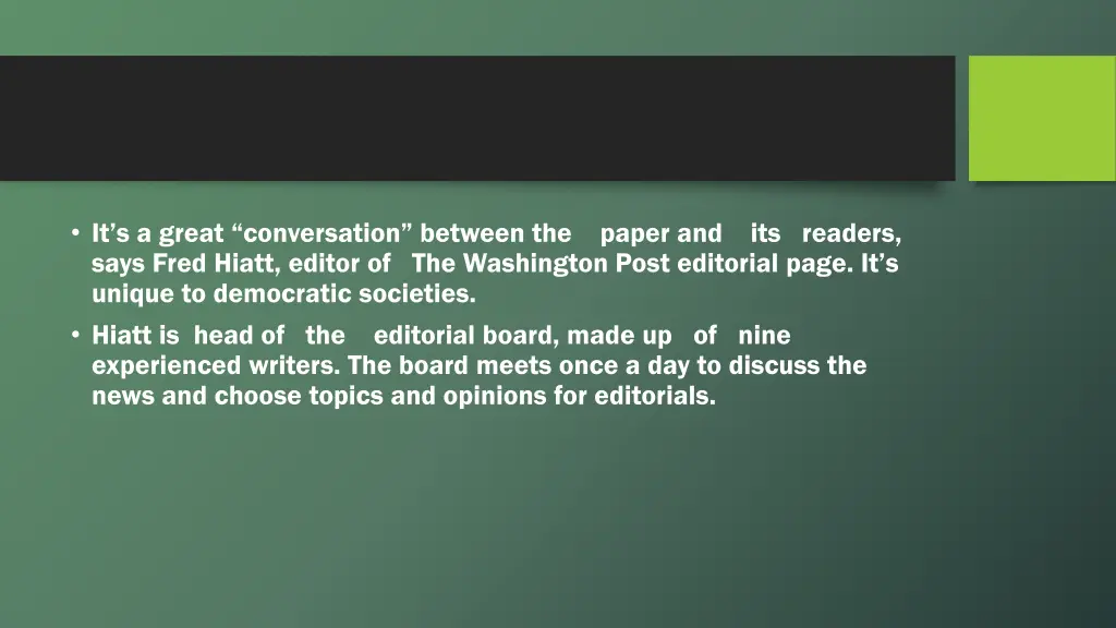 it s a great conversation between the paper