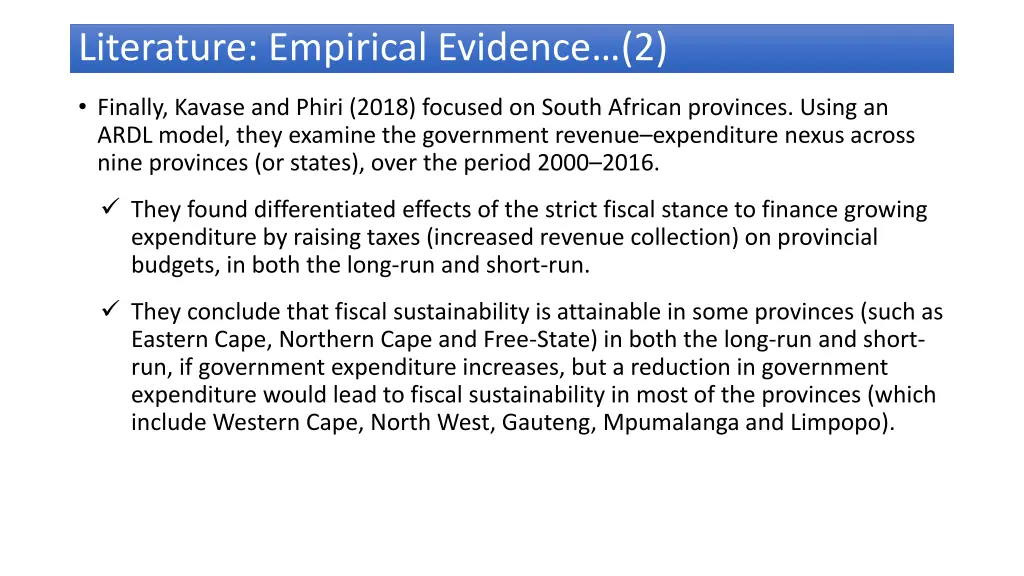 literature empirical evidence 2