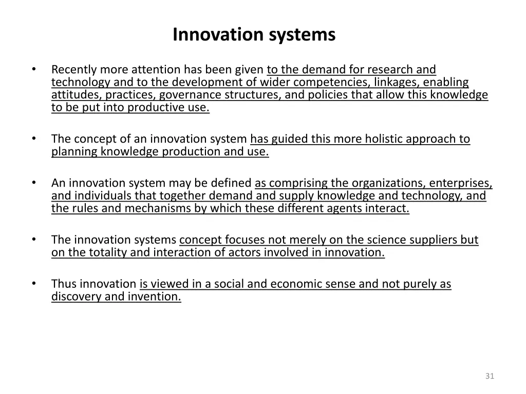 innovation systems