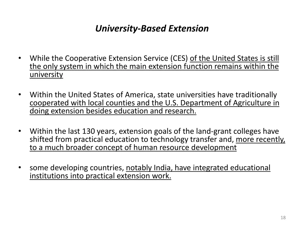 university based extension