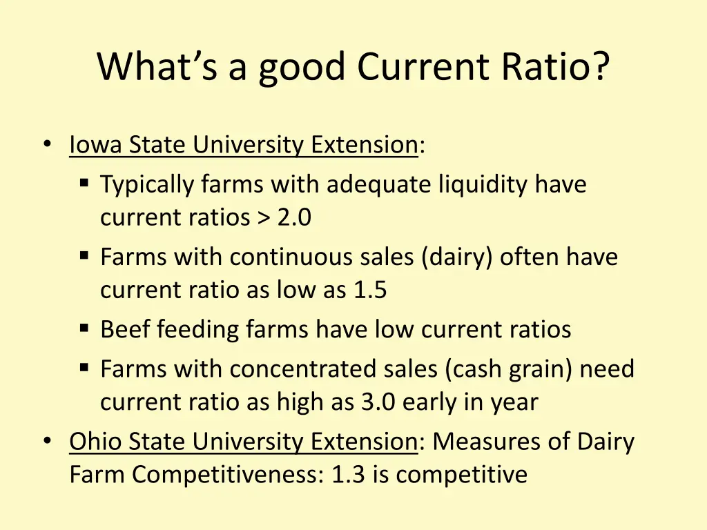 what s a good current ratio