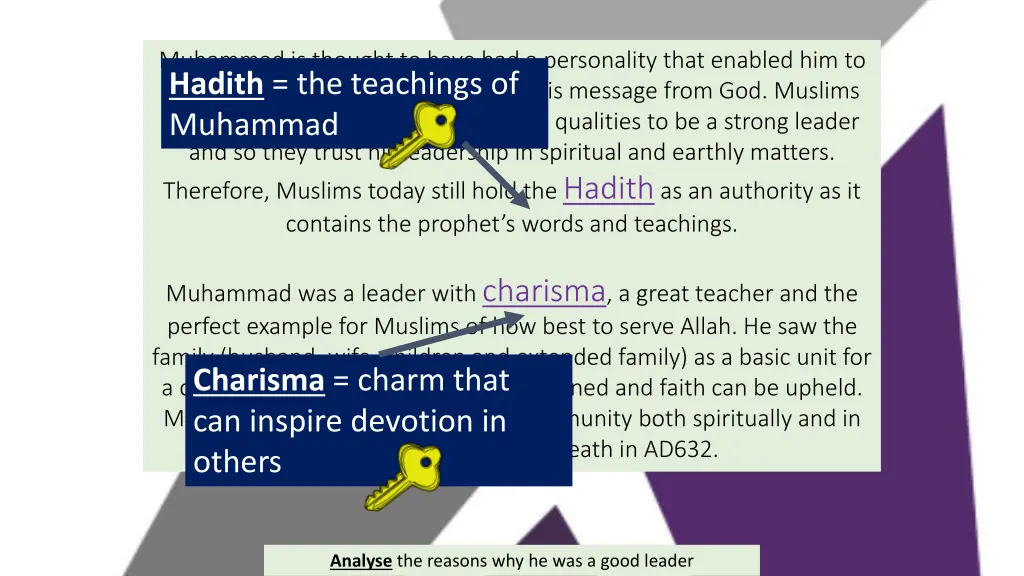 muhammad is thought to have had a personality