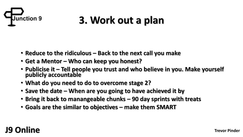 3 work out a plan
