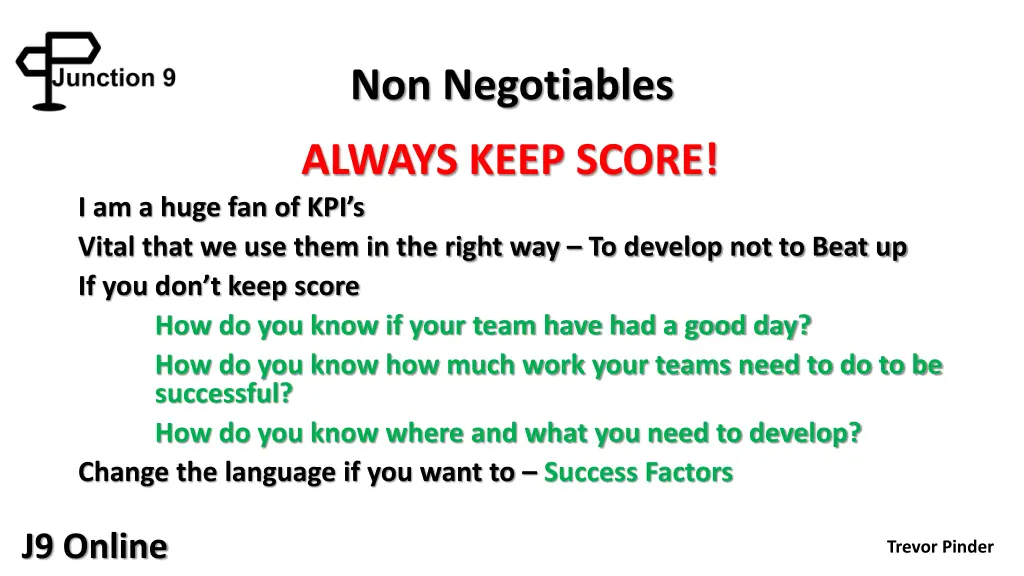 non negotiables