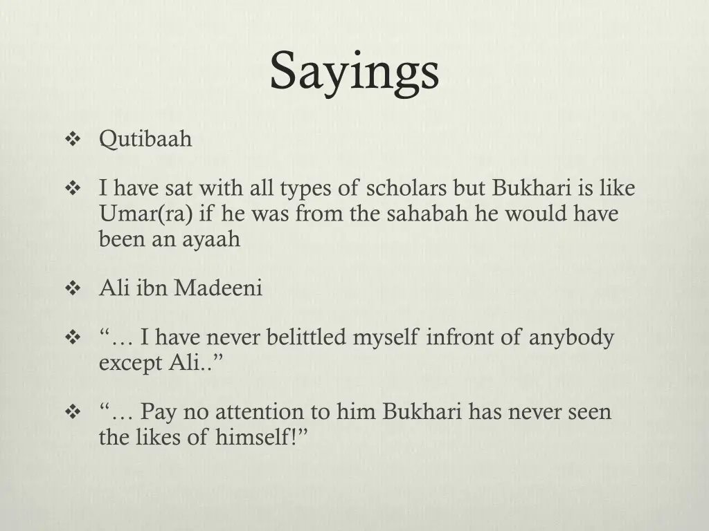 sayings