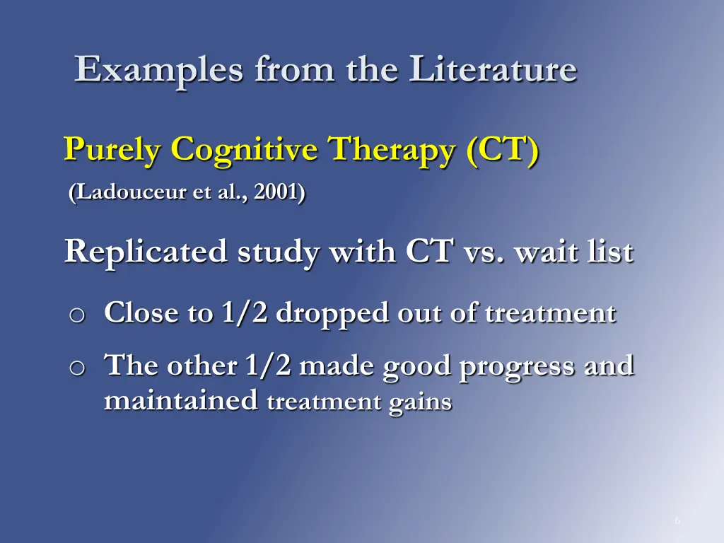 examples from the literature 1