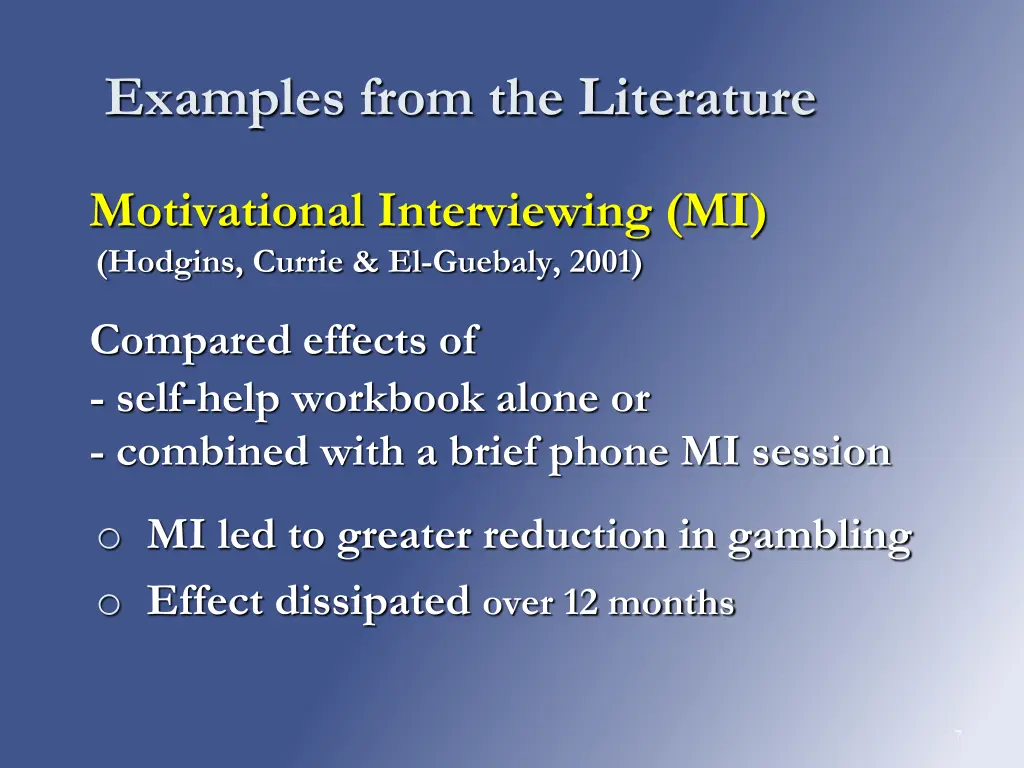 examples from the literature 2