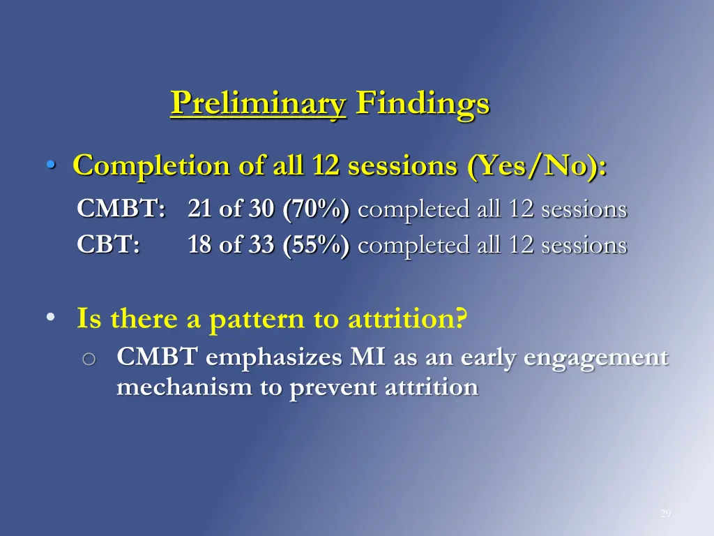 preliminary findings 1