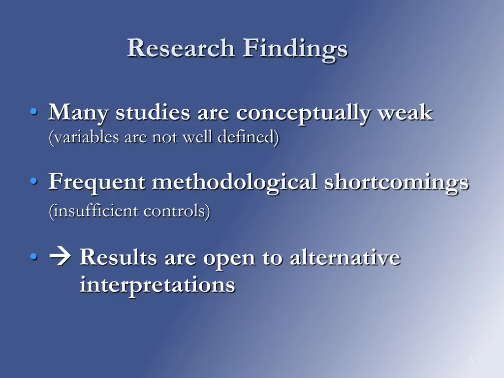 research findings