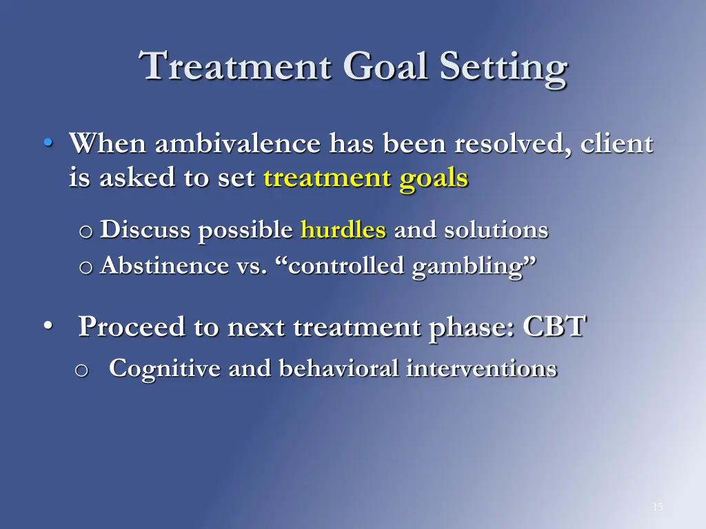 treatment goal setting