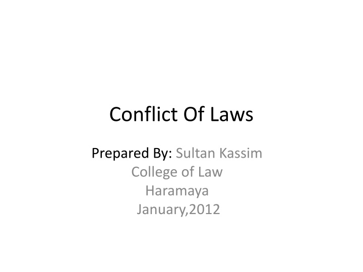 conflict of laws