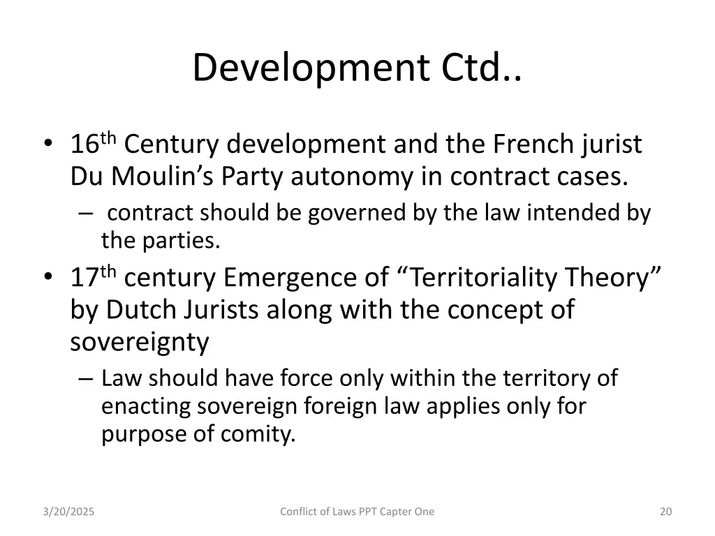 development ctd 3