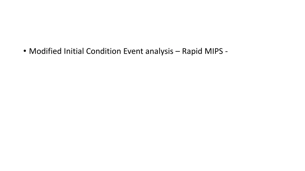 modified initial condition event analysis rapid