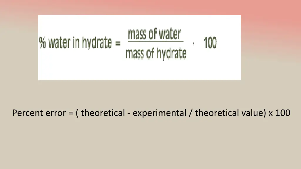 percent error theoretical experimental