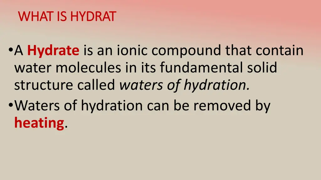 what is hydrat what is hydrat