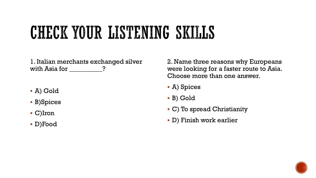 check your listening skills