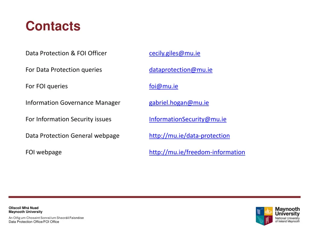 contacts