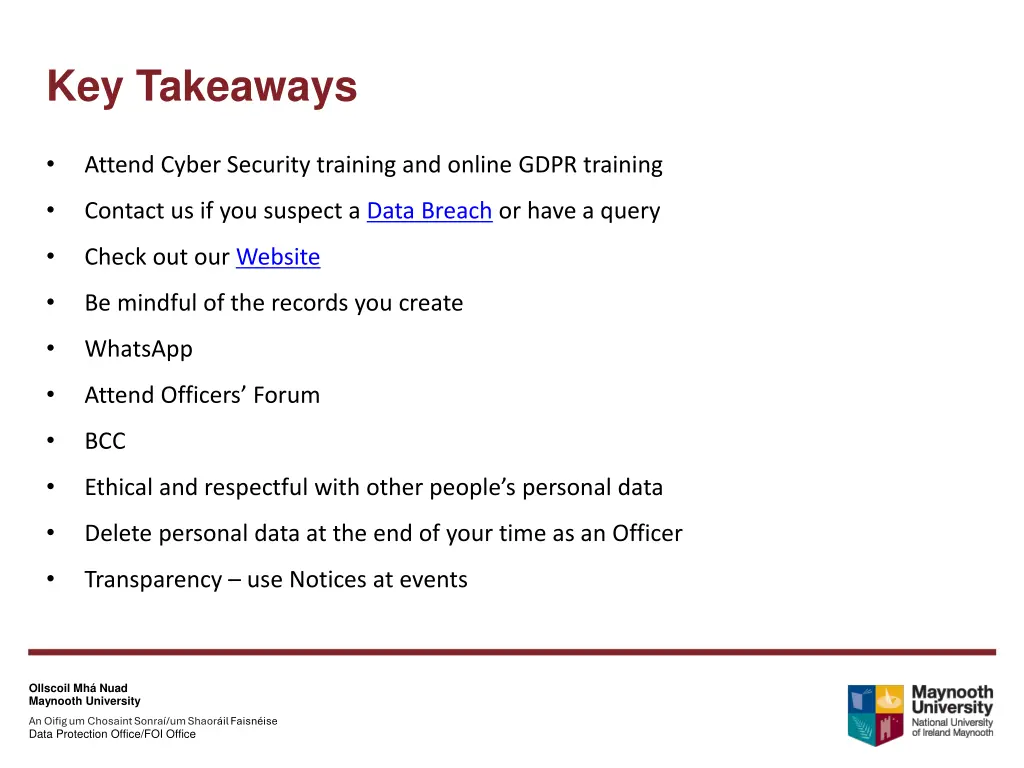 key takeaways