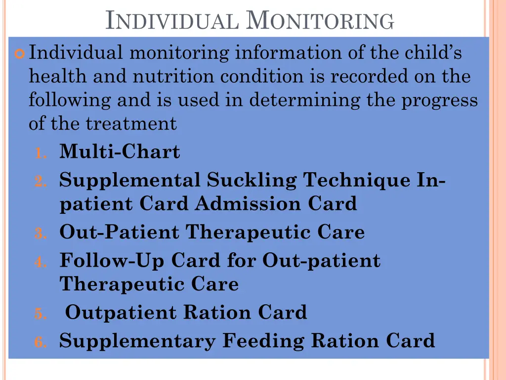 i ndividual m onitoring individual monitoring