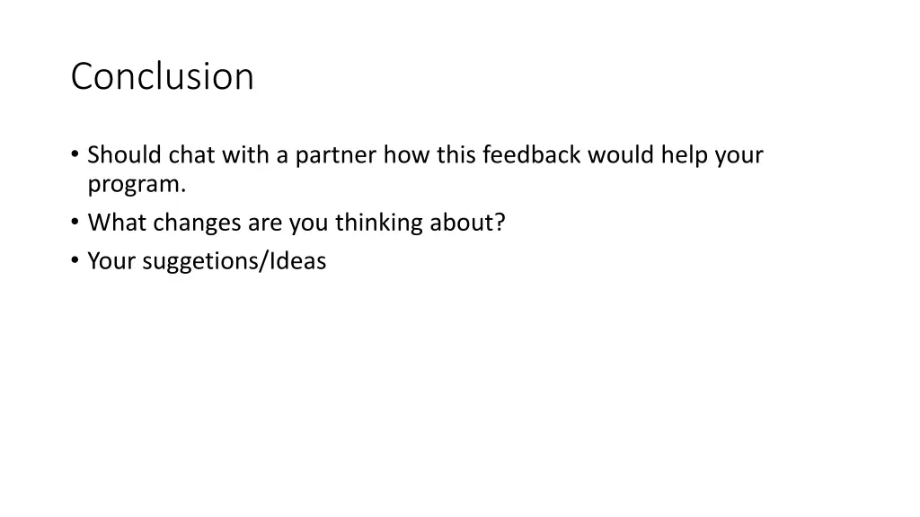 conclusion