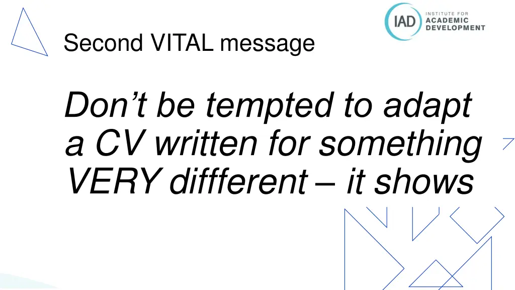 second vital message