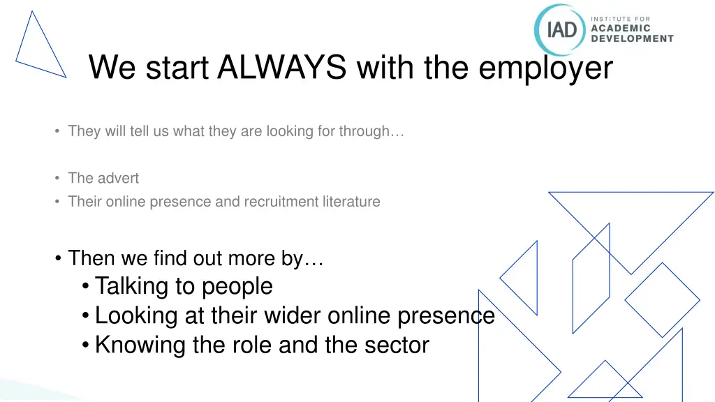 we start always with the employer 1