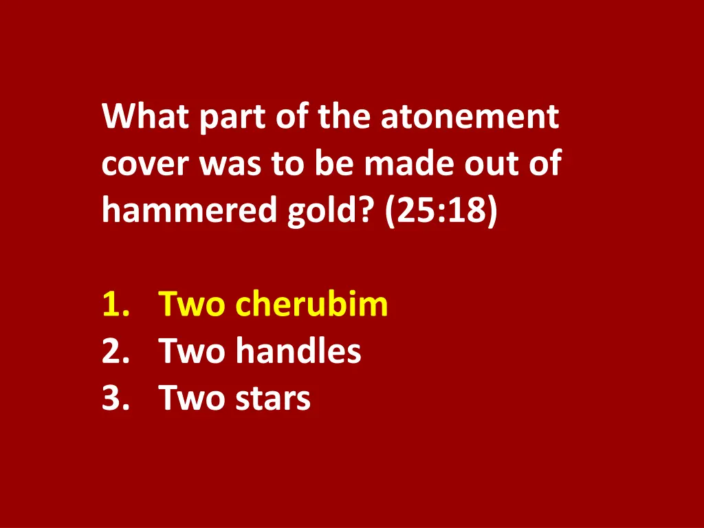 what part of the atonement cover was to be made 1