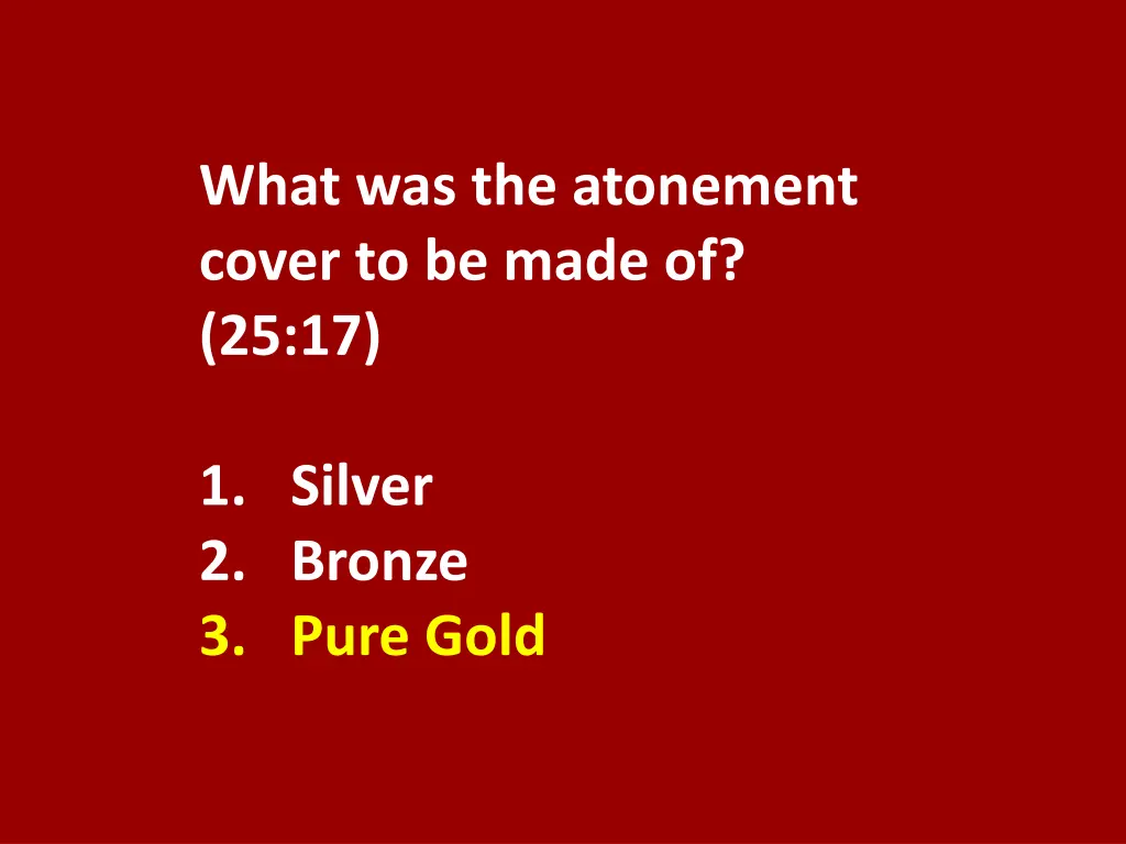 what was the atonement cover to be made of 25 17 1