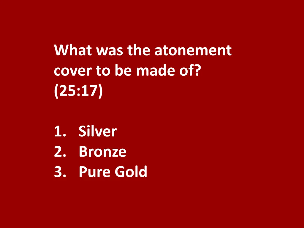 what was the atonement cover to be made of 25 17