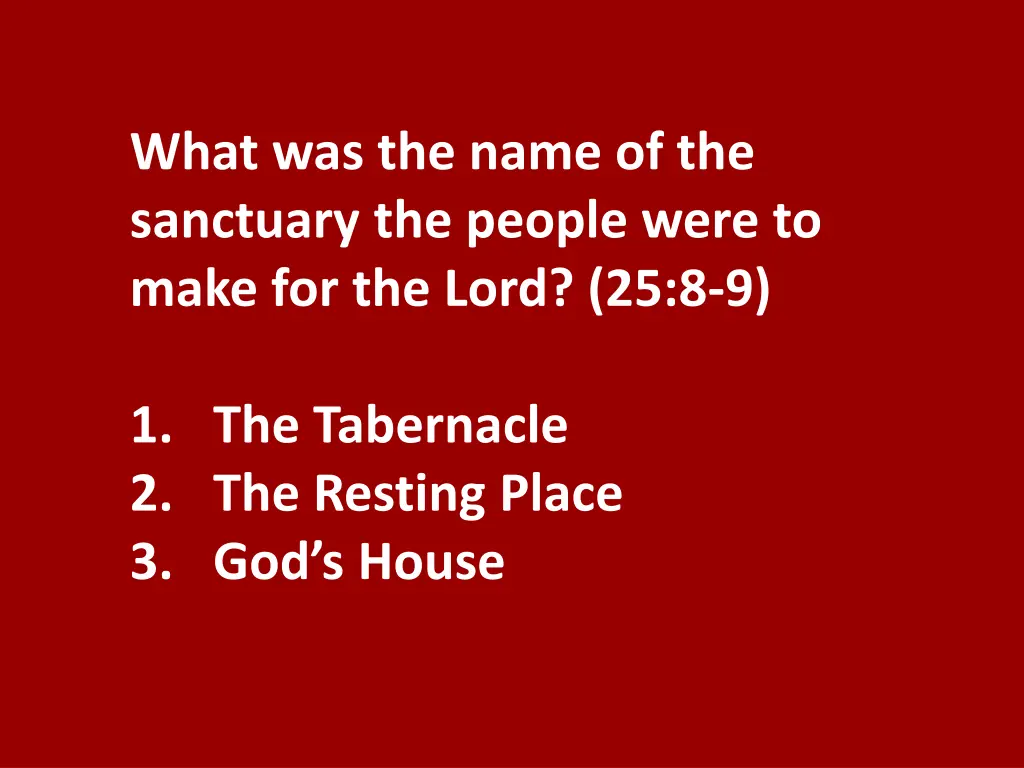 what was the name of the sanctuary the people