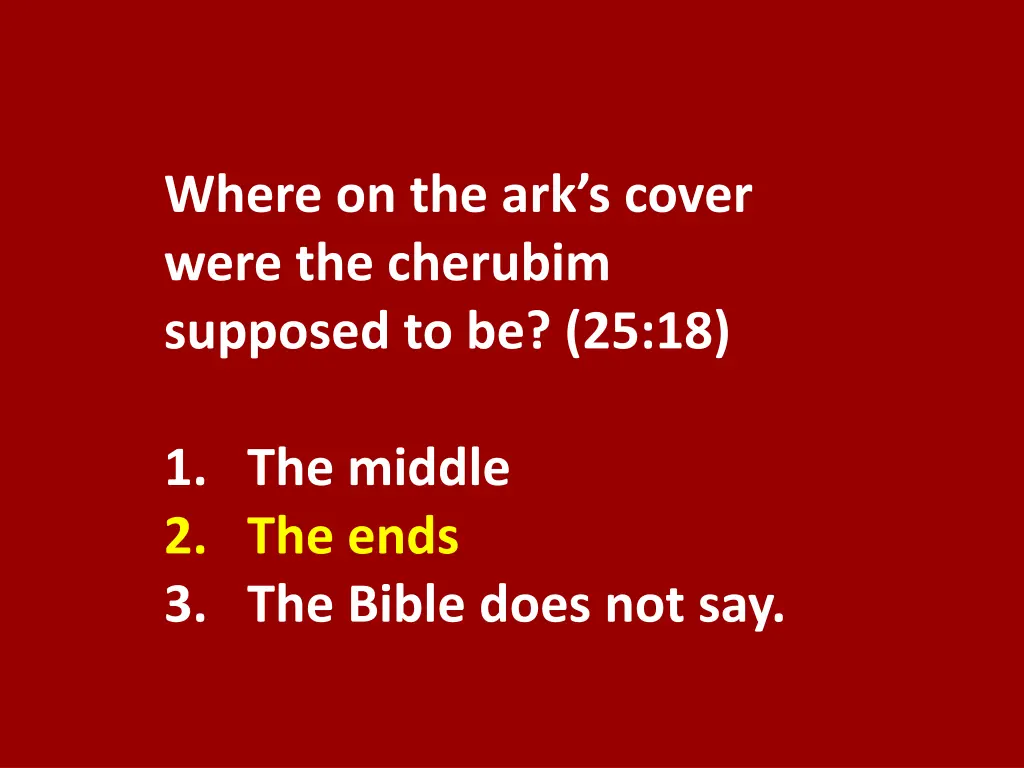 where on the ark s cover were the cherubim 1
