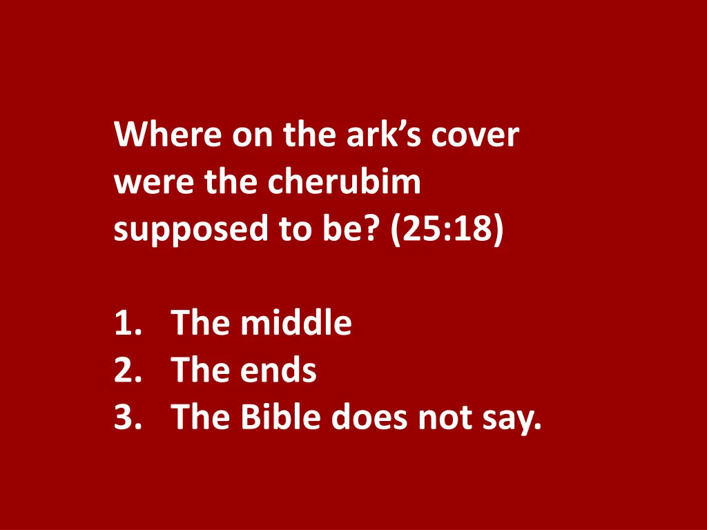 where on the ark s cover were the cherubim