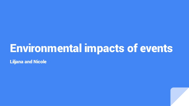 environmental impacts of events